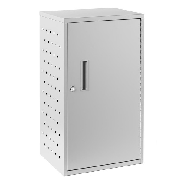 Luxor Secure Wall-Mount/Desktop 16-Device Chromebook and Tablet Vertical Charging Locker, Gray