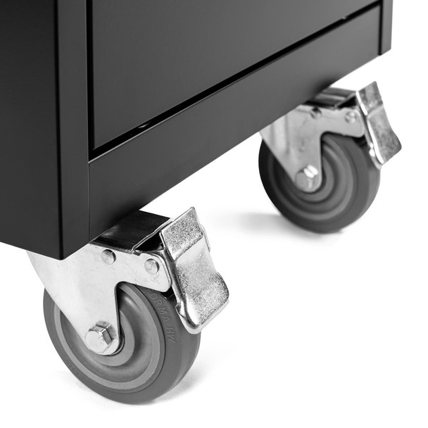 Luxor Secure Mobile 24-Device Chromebook and Tablet Charging Cart, Black Locking Design with AC Outlets
