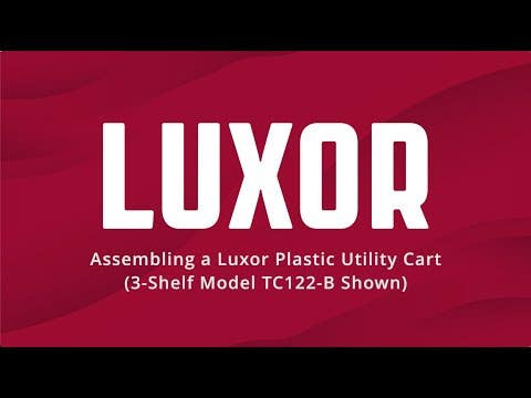 Luxor TUFFY XL Two-Shelf Multi-Purpose Utility Cart, 32" x 18" 35.25x18x34.25 in with 2 Shelves