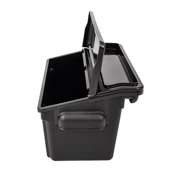 Luxor 32" x 18" Tub Cart - Two Shelves with Outrigger Utility Cart Bins 35.25x18x34.25 in with 2 Shelves