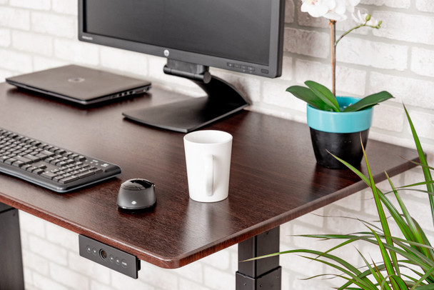 Luxor Mobile Electric Programmable Height Adjustable Standing Desk, 47.25" W x 29.5" D x 25.25" - 53.6" H,