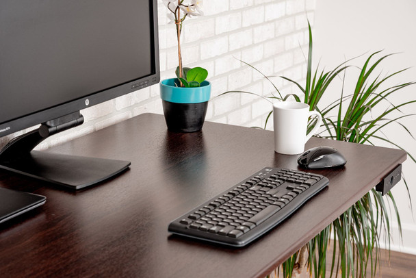 Luxor Mobile Electric Programmable Height Adjustable Standing Desk, 47.25" W x 29.5" D x 25.25" - 53.6" H,