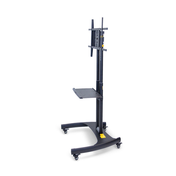 Luxor Adjustable-Height Rotating TV Stand Cart, 33" W x 28.25" D x 42"-62" H, Black 33x28.25x42 in