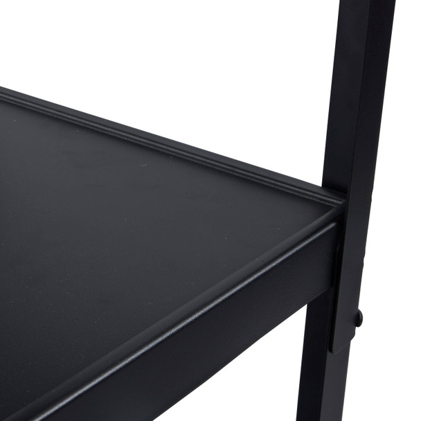 Luxor LEADER XL Adjustable-Height Three-Shelf Media Utility Cart, 32" x 20" 32x20x24 in with 3 Shelves