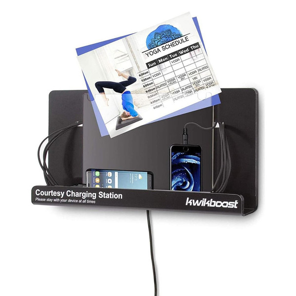 Luxor KwikBoost Courtesy Charging Station, Wall Mounted for 8 devices Designed for Daily Facility Use