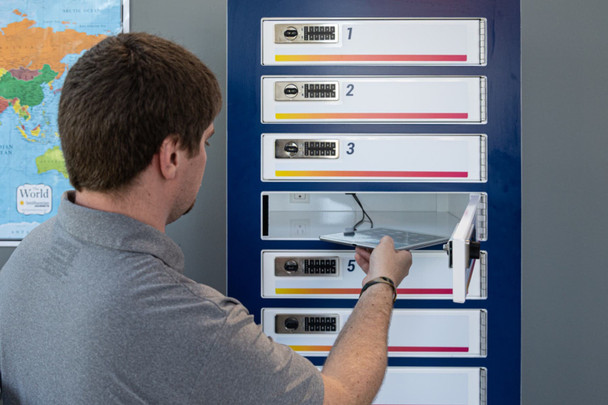 Luxor KwikBoost Custom Branded Multi-Device Charging Lockers for 8 devices Designed for Daily Facility Use