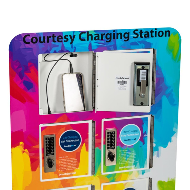 Luxor KwikBoost Custom Branded Phone Charging Lockers for 6 devices Aluminum Build Commercial Grade Build