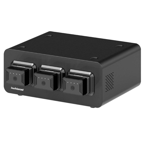 Luxor 3-Bay Battery Charger - KwikBoost EdgePower Designed for Daily Facility Use Commercial Grade Build