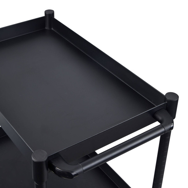 Luxor MIGHTYHAUL High-Capacity 24" W Industrial Utility Cart with Three Adjustable-Height Reversible Shelves
