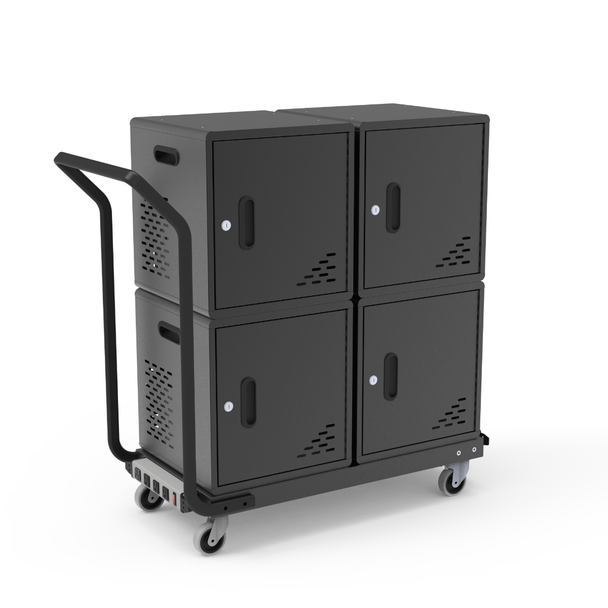 Luxor Secure Mobile/Freestanding Charging Locker 15x15x16.75 in for 10 devices Powder-Coated Steel Build