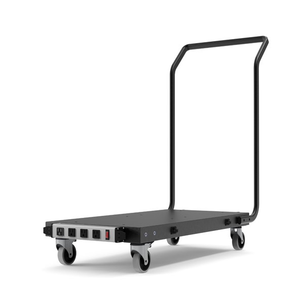 Luxor Secure Mobile Dolly Charging Locker System Handle, Black Designed for Daily Facility Use