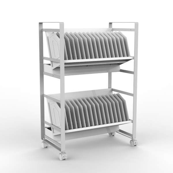 Luxor Multi-Tablet / Chromebook Open Charging Cart for 16 devices 75 lbs Capacity Powder-coated steel Build