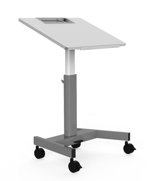 Luxor Mobile Height Adjustable Tilting Student Standing Desk With Cup and Pencil Holder, 27.5" W x 21.5" D x