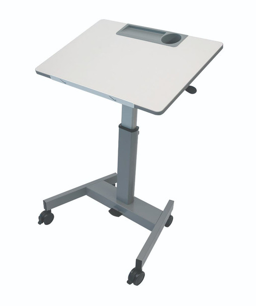 Luxor Mobile Height Adjustable Tilting Student Standing Desk With Cup and Pencil Holder, 27.5" W x 21.5" D x