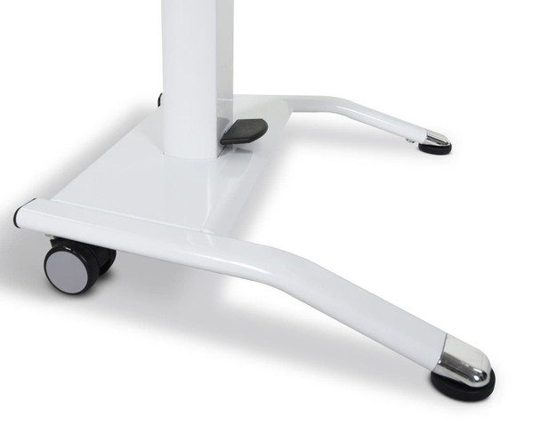 Luxor Mobile Pneumatic Adjustable Height Tilting Laptop Lectern Podium 25.5x17x28 in Aluminum Build