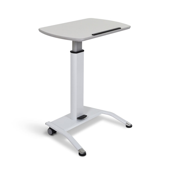 Luxor Mobile Pneumatic Adjustable Height Tilting Laptop Lectern Podium 25.5x17x28 in Aluminum Build