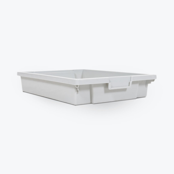 Luxor Stackable Storage Bins (8 Small) 12.25x16.75x3 in Designed for Daily Facility Use Commercial Grade Build