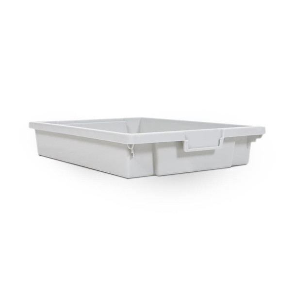 Luxor Stackable Storage Bins (8 Small) 12.25x16.75x3 in Designed for Daily Facility Use Commercial Grade Build