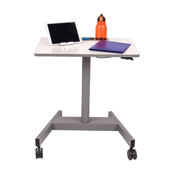 Luxor Mobile Height Adjustable Student Standing Desk With Cup and Pencil Holder, 27.5" W x 19.5" D x 29" -