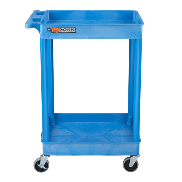 Luxor ENDURA 32" Two-Shelf Utility Cart, 24" x 18" 300 lbs. Capacity with 2 Shelves Foam Plastic Build