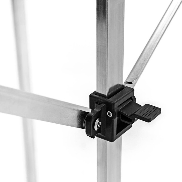 Luxor Two-Shelf Collapsible Wire Utility Cart 33.75x19.5x39.5 in with 2 Shelves Steel Build