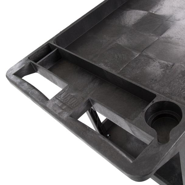 Luxor WORKLOAD Two-Shelf Industrial Utility Cart, 36.5" W x 24.5" D, Black 24.5x45.5x33 in