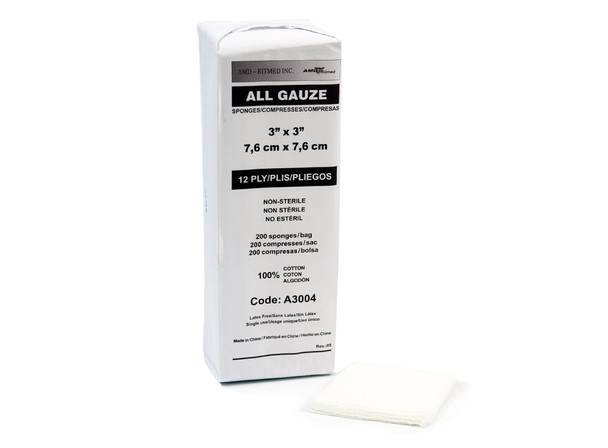 AMD Ritmed Kittner Dissector Sponges – Single Configuration – Size 16 x 1/4 in – Sterile – OEM Supply