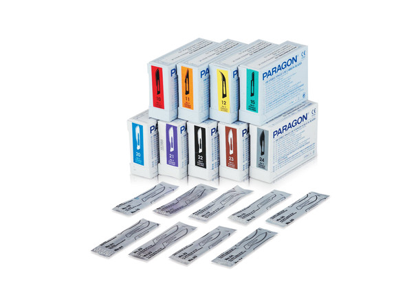 AMD Ritmed Paragon Stainless Steel Surgical Blades – 8 Configurations – Sterile – OEM Supply