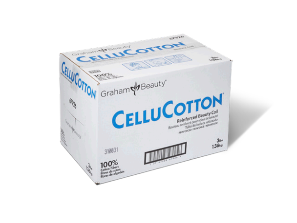 Graham CelluCotton Beauty Coil Reinforced Cotton - Extra-Absorbency Salon Coil, 3 lb Dispenser Box
