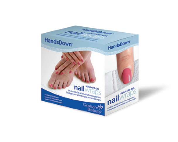 Graham HandsDown Soak-Off Gel Nail Wraps - Disposable Foil Gel Removal Wraps, 100 Count Boxes