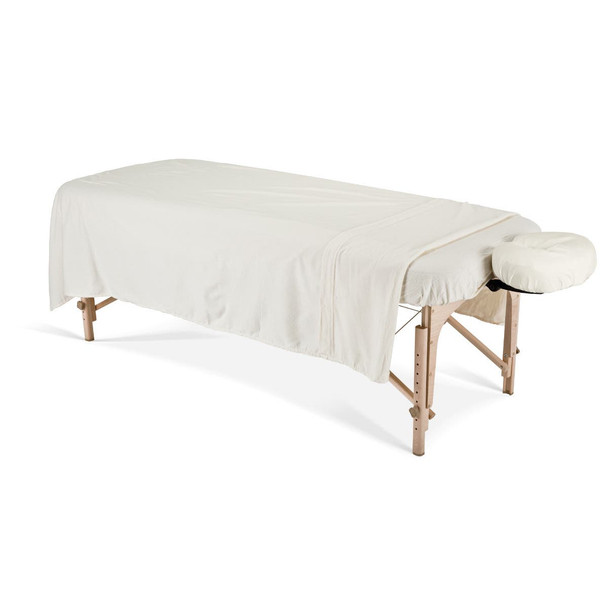 Earthlite ESSENTIALS Easy Care Cotton Flannel Sheet Set - Three-Piece Massage Table Sheet Set, Two Colors