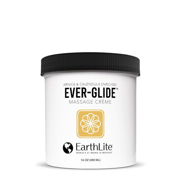 Earthlite Ever-Glide Massage Creme - Long-Glide Professional Massage Cream in 8 oz, 16 oz and Gallon Sizes