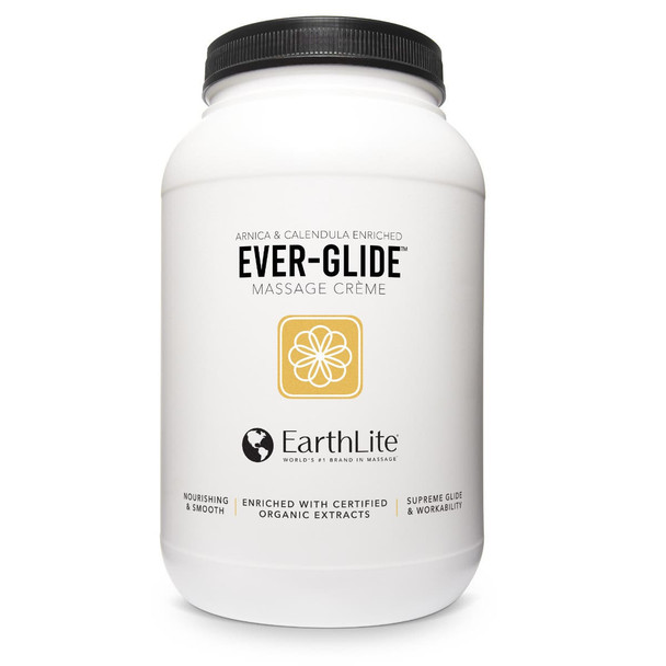 Earthlite Ever-Glide Massage Creme - Long-Glide Professional Massage Cream in 8 oz, 16 oz and Gallon Sizes