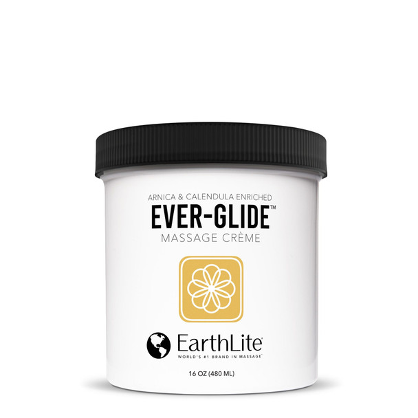 Earthlite Ever-Glide Massage Creme - Long-Glide Professional Massage Cream in 8 oz, 16 oz and Gallon Sizes