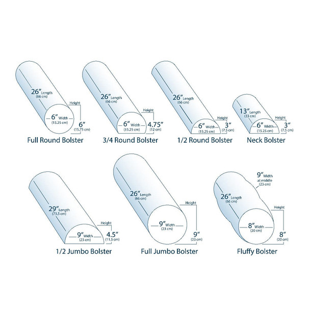Earthlite Fluffy Bolster - Ultra-Soft Dacron Positioning Bolster in Nine Comfort-Flex Upholstery Colors