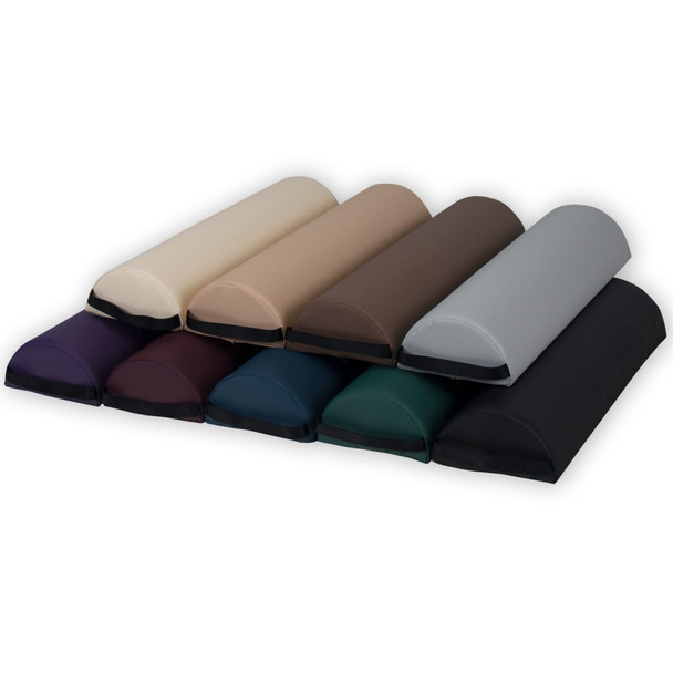Earthlite Half Jumbo Bolster - Oversized Half Round Positioning Bolster with Zippered Comfort-Flex Case