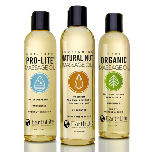 Earthlite Pro-Lite Massage Oil - Light-Bodied Professional Massage Oil in 8 Ounce and One Gallon Bottles