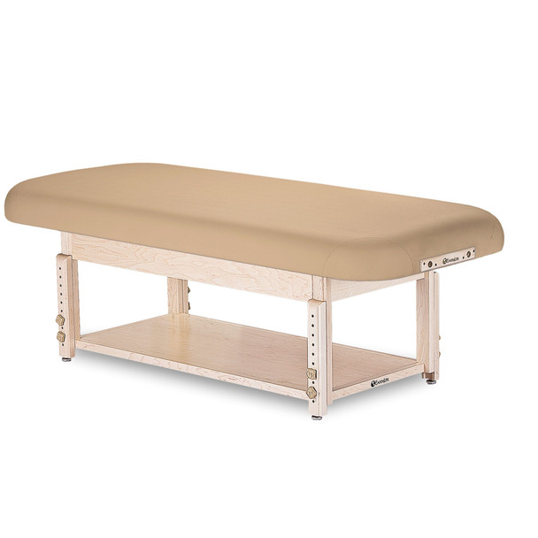 Earthlite Sedona Stationary Spa and Massage Table - Hard Maple Stationary Table with Cabinet or Shelf Base