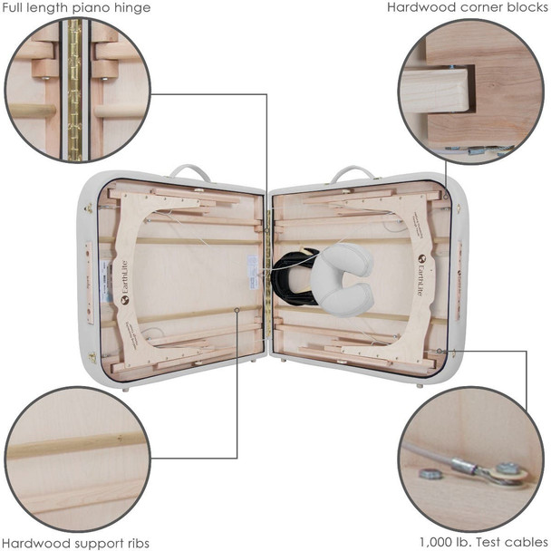 Earthlite Spirit Portable Massage Table - Flagship Portable Table Package with Flex-Rest Face Cradle Options