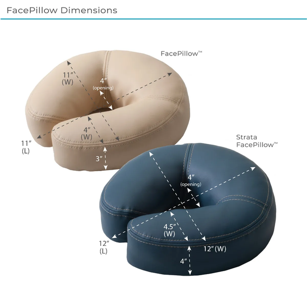 Earthlite Flex-Rest Headrest with STRATA FacePillow - Cloud-Comfort Headrest Set in Ten Upholstery Colors