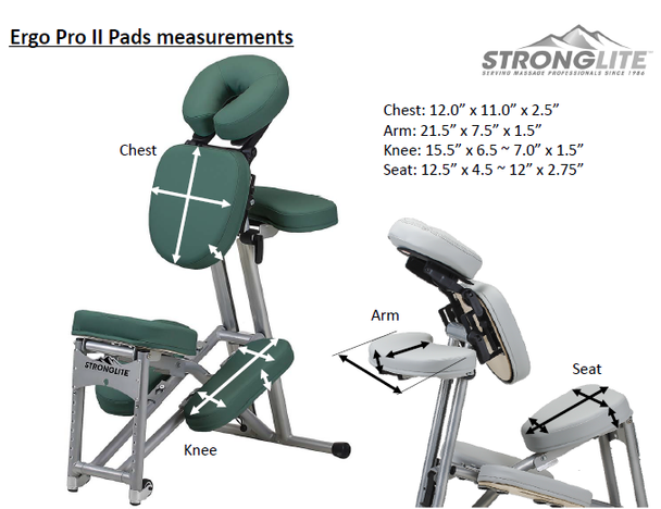 Stronglite Ergo Pro II Portable Massage Chair by Earthlite - Ergonomic On-Site Massage Chair in Two Colors