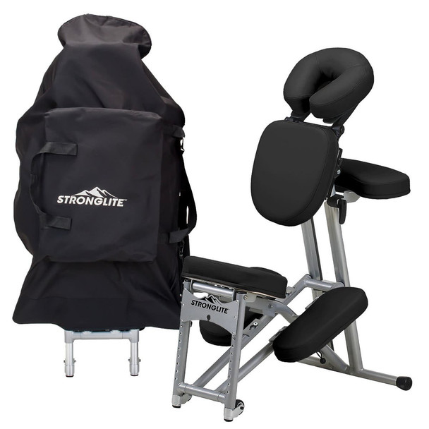 Stronglite Ergo Pro II Portable Massage Chair by Earthlite - Ergonomic On-Site Massage Chair in Two Colors