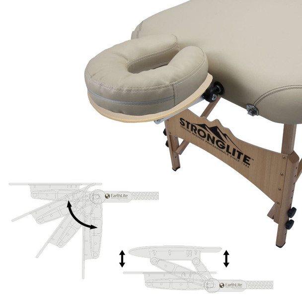 Stronglite Shasta Portable Massage Table Package by Earthlite - Beech Hardwood Table with Face Cradle