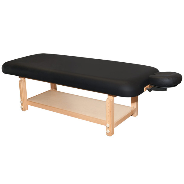 Earthlite Terra Stationary Treatment Table - Hardwood Stationary Table with Deluxe Adjustable Face Cradle
