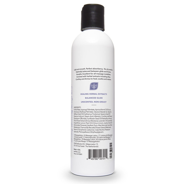 Earthlite Versa-Lite Unscented Massage Lotion - Light Non-Greasy Lotion in 8 Ounce and One Gallon Bottles
