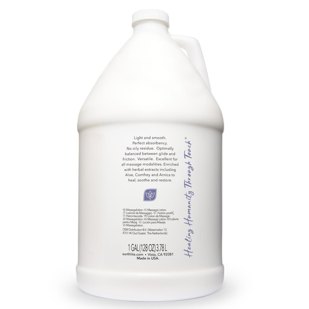 Earthlite Versa-Lite Unscented Massage Lotion - Light Non-Greasy Lotion in 8 Ounce and One Gallon Bottles