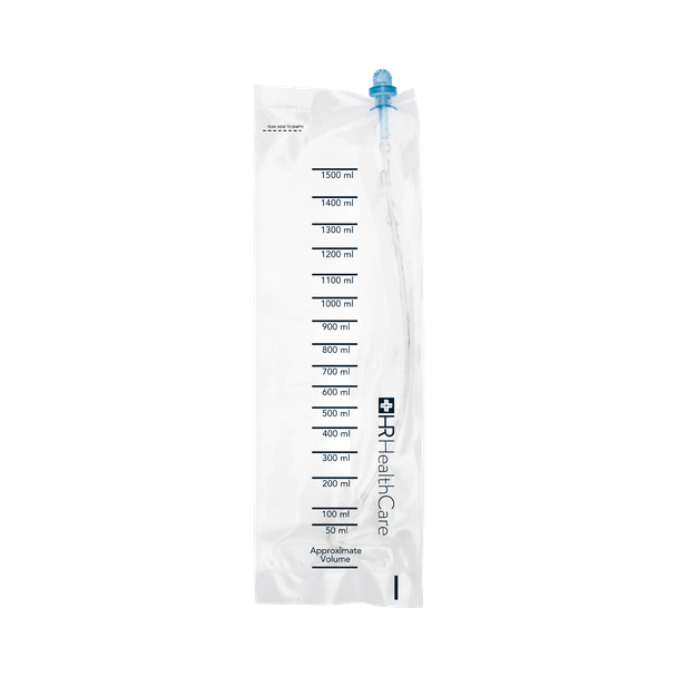 HR Healthcare MTG Jiffy Cath Closed System Intermittent Catheters - No-Touch Catheters, 1500 ml Bags