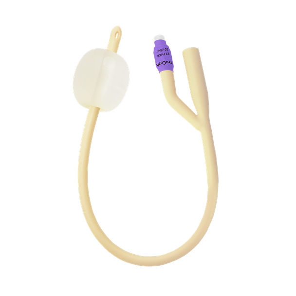 HR Healthcare TruCath Silicone-Elastomer Coated Latex Foley Catheters - 2-Way and 3-Way Catheter Options