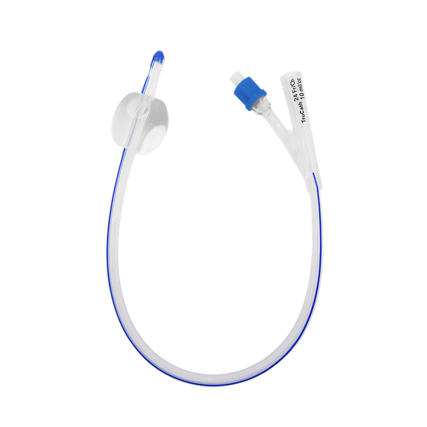 HR Healthcare TruCath 100% Silicone Foley Catheters - 2-Way and 3-Way Catheters, 10 and 30 ml Balloons