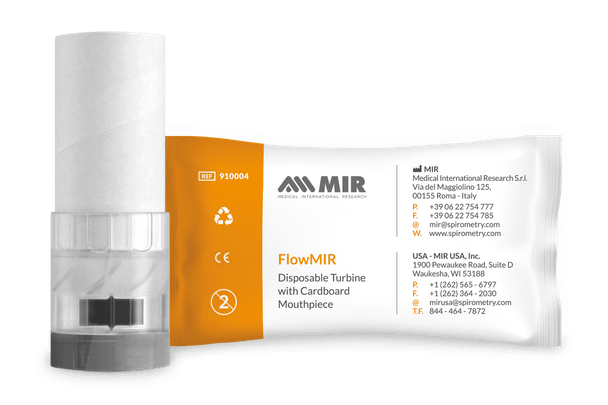 MIR FlowMIR Disposable Spirometry Turbines – No calibration required, Unaffected by environmental conditions